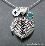 Celtic Angel Wing Heart Locket, s155 - Shop Palmers