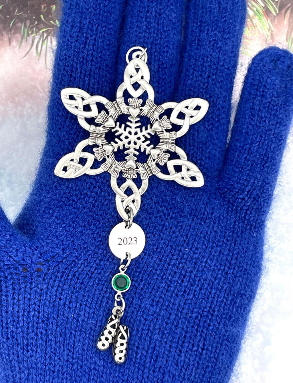Celtic Claddagh 2023 Irish dance SnowWonders® Ornament, Irish Dance Snowflake Ornament, Ghillie,Dance shoe Personalized Irish dance Ornament - Shop Palmers