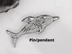 Celtic Dolphin Pin/Brooch Scarf Jewelry, JPEW5454 - Shop Palmers