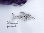 Celtic Dolphin Pin/Brooch Scarf Jewelry, JPEW5454 - Shop Palmers