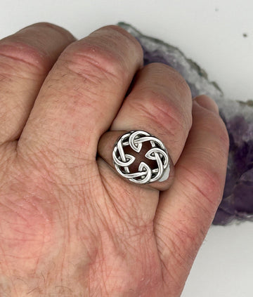 Celtic FATHER & Daughter knot Ring (S367) Irish, Scottish, welsh - Shop Palmers