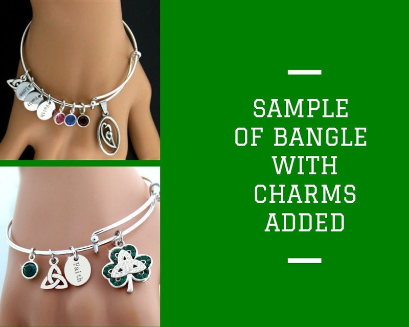 Celtic High Cross Adjustable Charm Bangle Bracelet - Shop Palmers