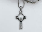 Celtic High Cross/claddagh Necklace, s73B - Shop Palmers