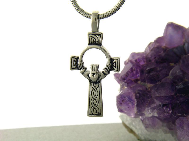 Celtic High Cross/claddagh Necklace, s73B - Shop Palmers