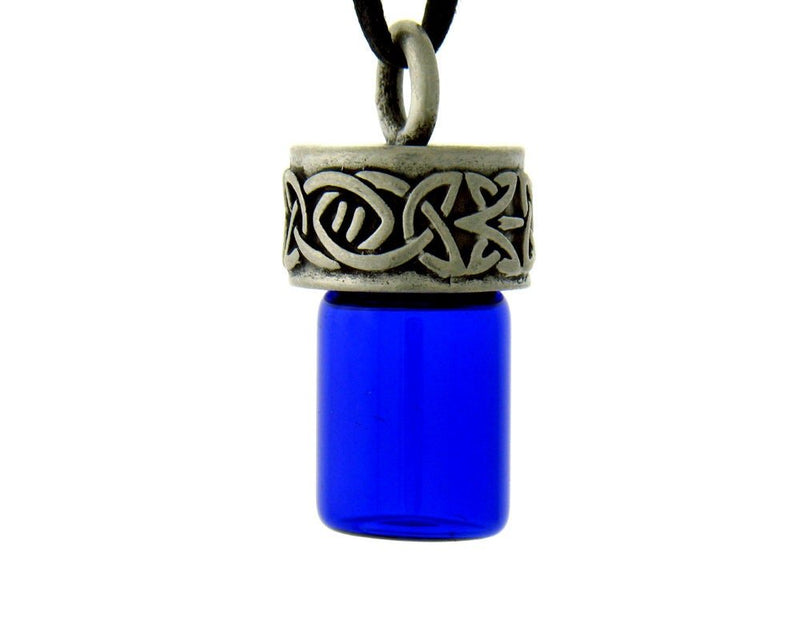 Celtic Knot Icthus Fish Essential Oil Bottle Necklace Keepsake Bottle, JPEW5924 - Shop Palmers