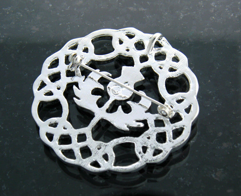 Celtic-knot Scottish Thistle Brooch/Pendant (JPEW6074) - Shop Palmers