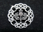 Celtic-knot Scottish Thistle Brooch/Pendant (JPEW6074) - Shop Palmers