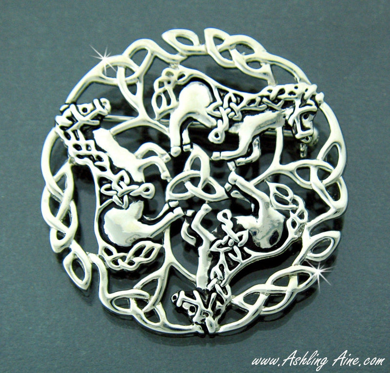 Celtic Pictish Trinity Horse Brooch (JPEW5460) - Shop Palmers