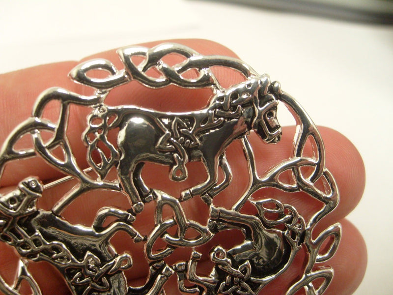 Celtic Pictish Trinity Horse Brooch (JPEW5460) - Shop Palmers