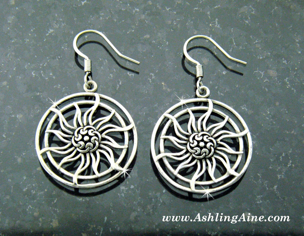Celtic Sun Earrings, Celtic knots (S196) - Shop Palmers