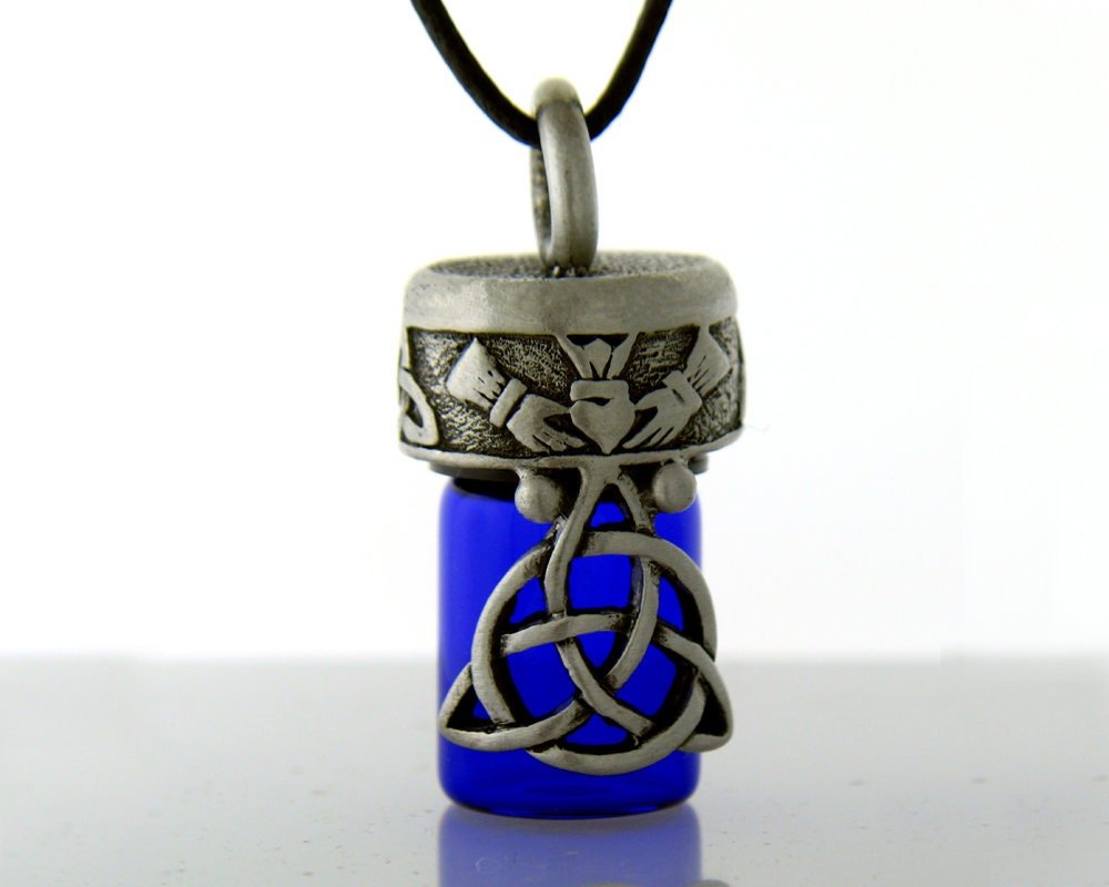 Celtic Trinity Knot & Claddagh Aromatherapy Keepsake Vial, 5923 - Shop Palmers