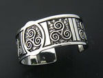 Celtic Triskele Wide Cuff Bracelet, JPEW7013 - Shop Palmers