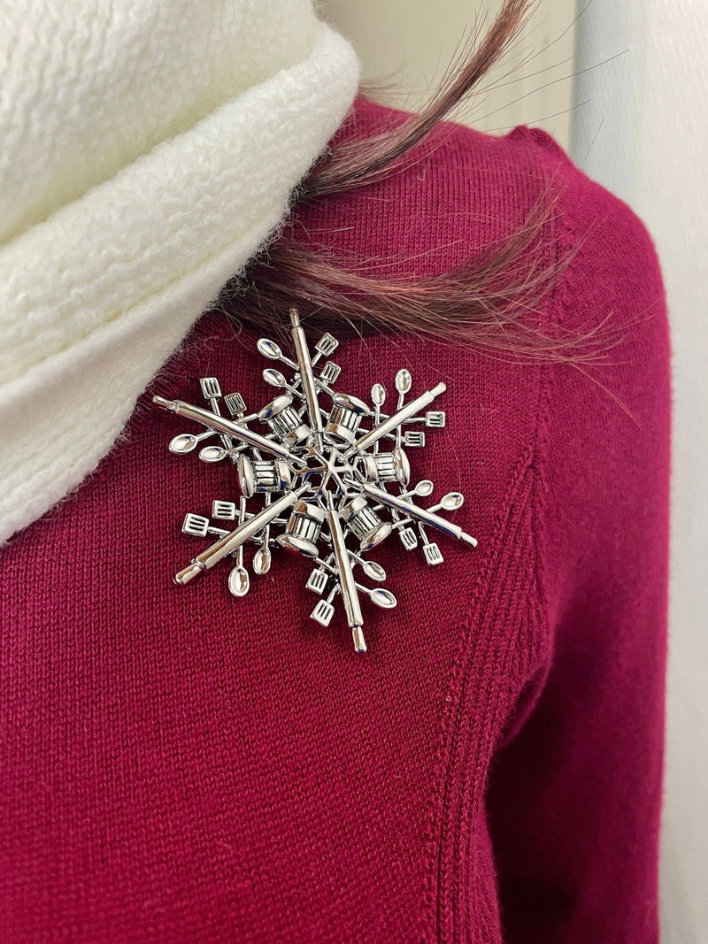 Chef SnowWonders® Snowflake Brooch, SWP8, Cooking , Chef jewelry, Chef Gift - Shop Palmers