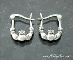Classical Small Double Sided Claddagh Hoop Earrings (s129) - Shop Palmers