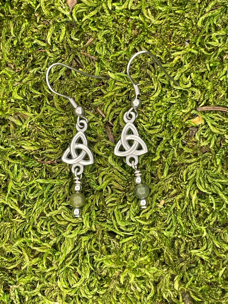 Connemara Marble Trinity Earrings, (HM156) Ireland Handmade - Shop Palmers