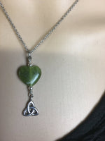 Connemara Marble Trinity Heart Necklace Ireland (HM23NECK) - Shop Palmers