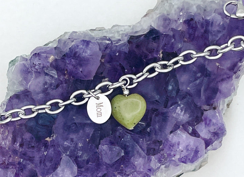 Connemara Mom/word Heart Charm bracelet (HM144) - Shop Palmers