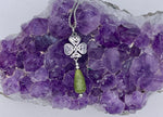 Connemara Shamrock Necklace & Earrings(Hm170/171) Handmade Ireland Stone pendant - Shop Palmers