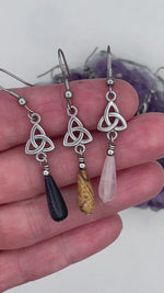 Gemstone Trinity  Earrings, (HM149)