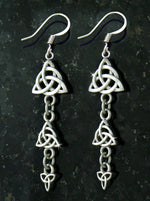 Dainty Triple Trinity Dangle Stainless Steel French Wire Earrings (s122) - Shop Palmers