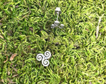 Dainty Triskelion Celtic Post Earring (S254) - Shop Palmers