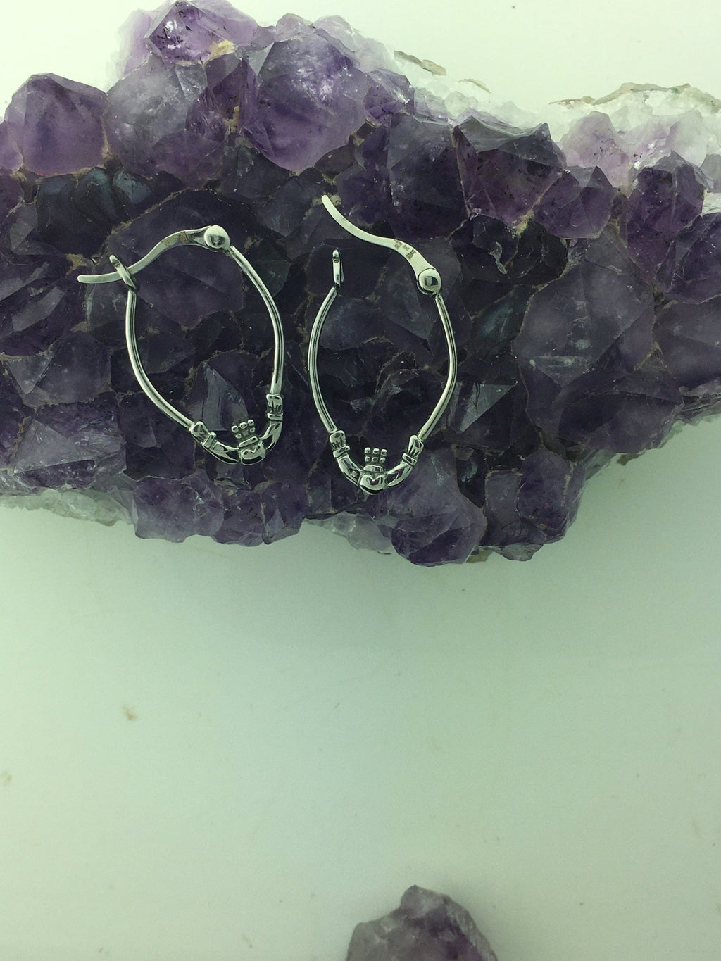 Double Sided Claddagh Hoop Earrings (S25) - Shop Palmers