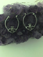 Double Sided Scottish Thistle Hoop Earrings (S324) - Shop Palmers