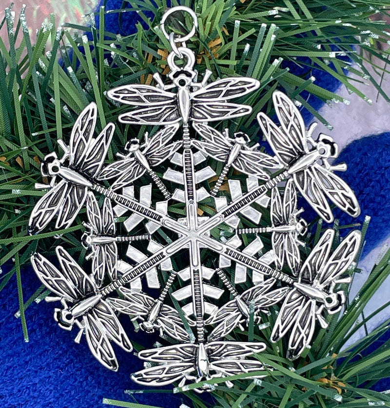 Dragonfly SnowWonders® Snowflake Ornament, 6058 Scottish Outlander Highlander Beautiful Celtic Ribbon Of Life Dragonfly - Shop Palmers