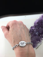 Encourage Me! Hand forged Charm Trinity Knot Bracelets and Anklets Custom (HMwordBRA) - Shop Palmers