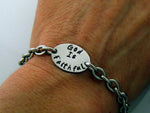 Encourage Me! Hand forged Charm Trinity Knot Bracelets and Anklets Custom (HMwordBRA) - Shop Palmers