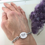 Encourage Me! Hand forged Charm Trinity Knot Bracelets and Anklets Custom (HMwordBRA) - Shop Palmers