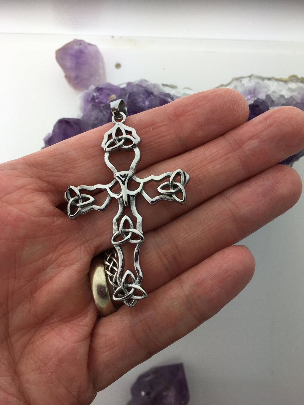 Faith abounds Trinity Dove Cross (S303) - Shop Palmers