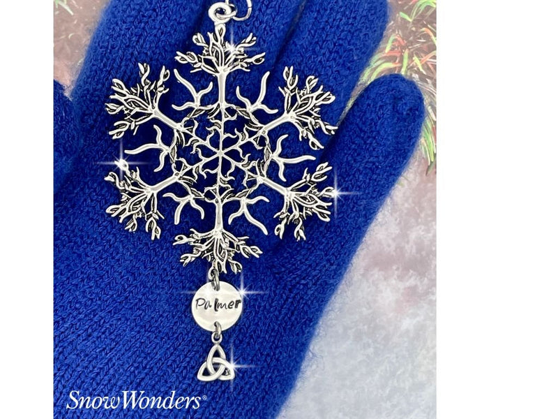 Family Tree Trinity family name SnowWonders® Snowflake Christmas ornament (sw6053trinity/name) - Shop Palmers