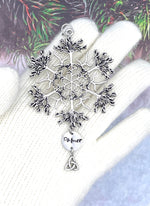 Family Tree Trinity family name SnowWonders® Snowflake Christmas ornament (sw6053trinity/name) - Shop Palmers