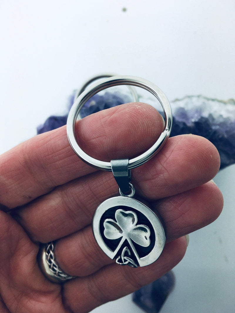 Field Of Faith Shamrock/Trinity KEY ring (KEYS310) - Shop Palmers