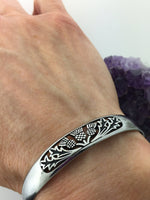 Field Of Thistle Scottish Thistle Cuff bracelet (S279) - Shop Palmers