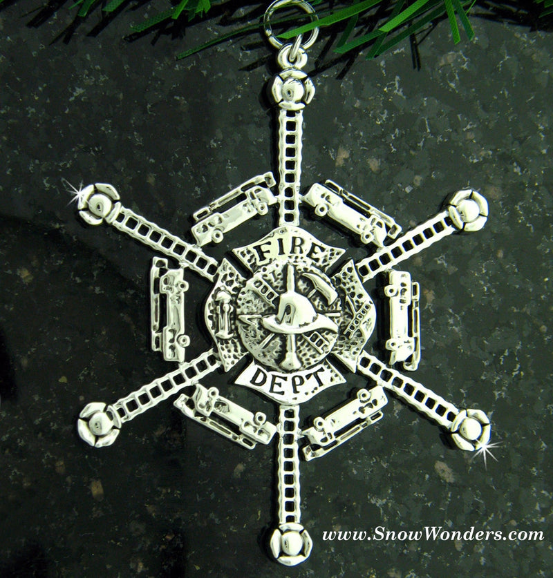 Fireman SnowWonders® Snowflake Ornament, JPEW5173 - Shop Palmers