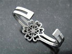 Flower and Hearts Adjustable Cuff Bracelet (LGCUFF) - Shop Palmers