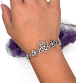 Forever Sisters Heart & Trinity Sisters/Family Knot Bracelet (HM167)