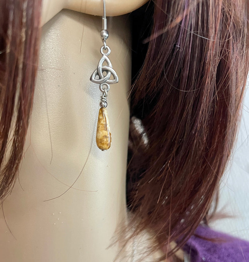 Gemstone Trinity  Earrings, (HM149)