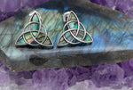 Genuine Abalone Post Trinity Earrings, (s346) Celtic,. Irish Scottish Earrings