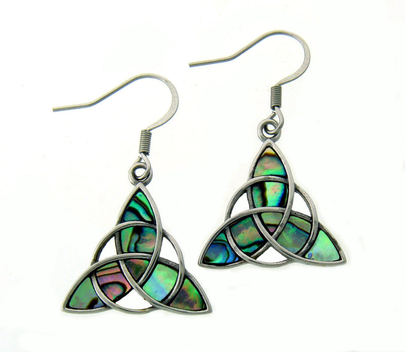 Genuine Abalone Trinity Earrings, s231