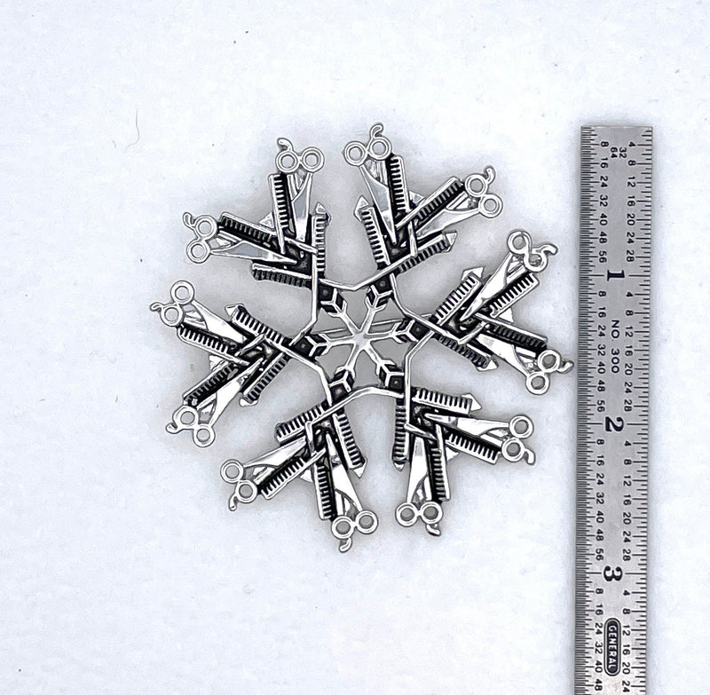 Hairdresser SnowWonders® Snowflake Brooch, (SWP6) Scottish Thistle Jewelry