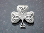 Hand Brushed Shamrock & Trinity Pin/Pendant (RPEW37)