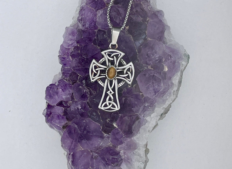 Handmade Regal Trinity Stone Celtic High Cross (HMSTONE-S352) - Shop Palmers