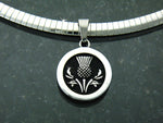 Handsome Scottish Thistle Pendant w/16"-20" s124