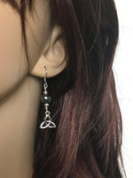 Hematite Trinity Tear Drop Earrings, (HM48)