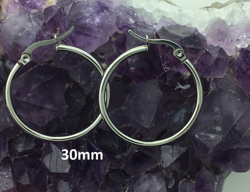 High Polished Hoop Earrings (S309)