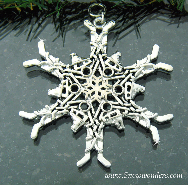 Ice Hockey Ornament SnowWonders® Snowflake Ornament, JPEW5449