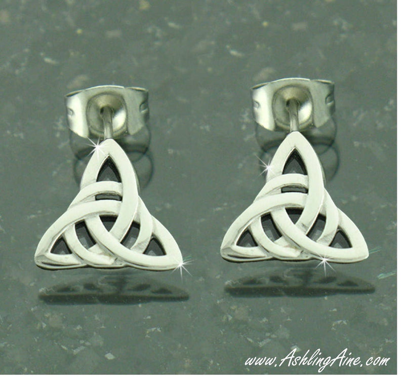 Modern Trinity Knot Post Earrings, s141